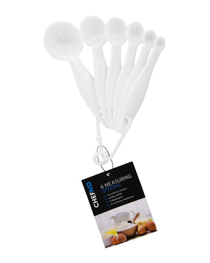 CHEF AID SET 6 PLASTIC MEASURE SPOONS