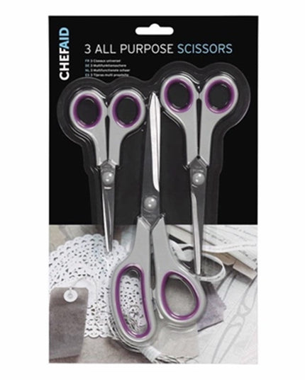 CHEF AID SCISSORS 3PK
