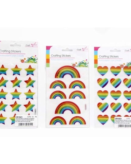 SIL CRAFT STICKERS RAINBOW DESIGNS 19CM