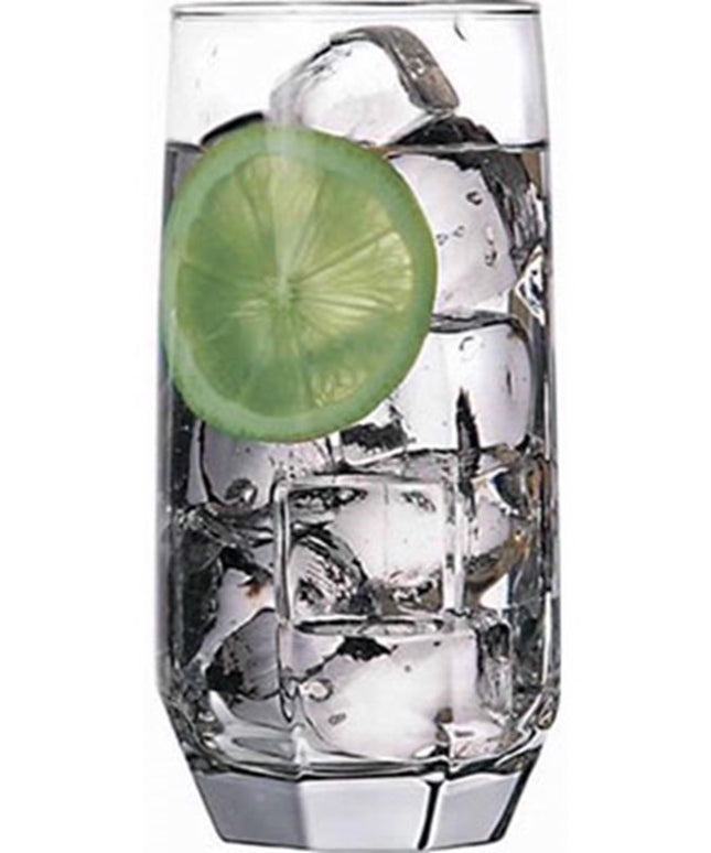 LAV Diamond Hi-Ball Glasses 385ml – Set of 3 Clear Drinking Glasses for Water, Juice & Cocktails