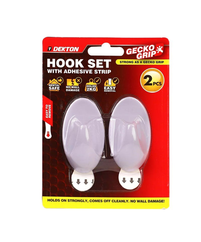 DEKTON GECKOGRIP HOOK  SET 2PC WHITE