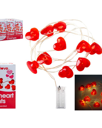 VALENTINES LED WIRE HEART LIGHTS