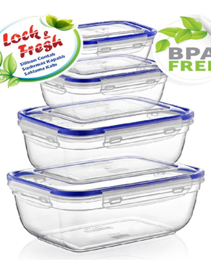 SEAL RECTANGULAR STORAGE 4 FOOD BOX
