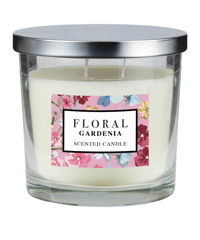 FLORAL CANDLE METAL LID 335G GARDENIA