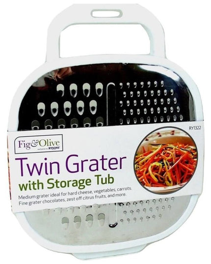 Kitchen Grater with Container Box Vegetable Cheese Slicer Twin Grater Food Prep