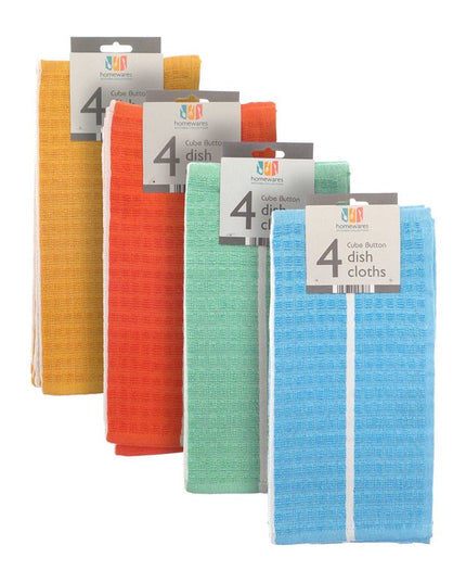 COUNTRY CLUB DISHCLOTH CUBE BUTTON PACK OF 4