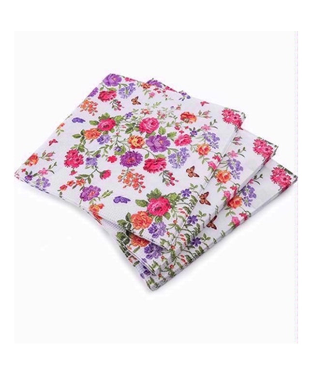 PPS 3 Ply Paper Napkins 33cm – Butterfly Flower Design | 20 Pack Party Napkins