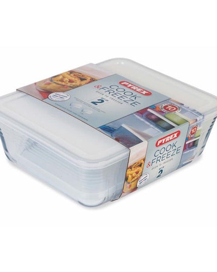 PYREX 2PCE FOOD STORAGE BOX SET