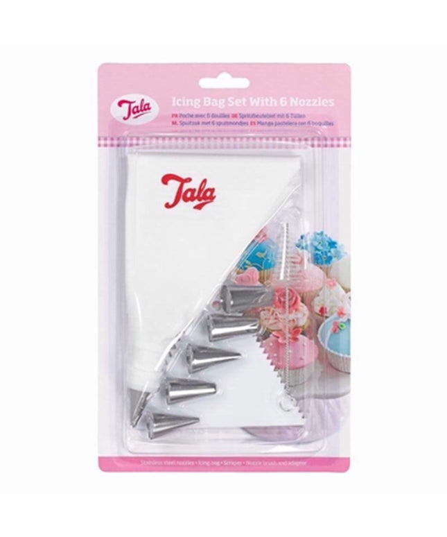 TALA ICING BAG SET W/6 NOZZLES/SCRAPER