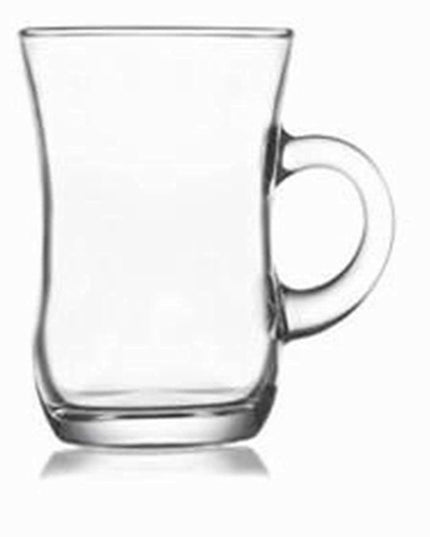 Yedum Glass Tea Cup 95ml (9.5cl) – Single Piece with Handle