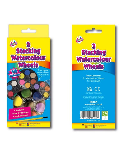 ART BOX PAINTS WATERCOLOUR WHEEL 18