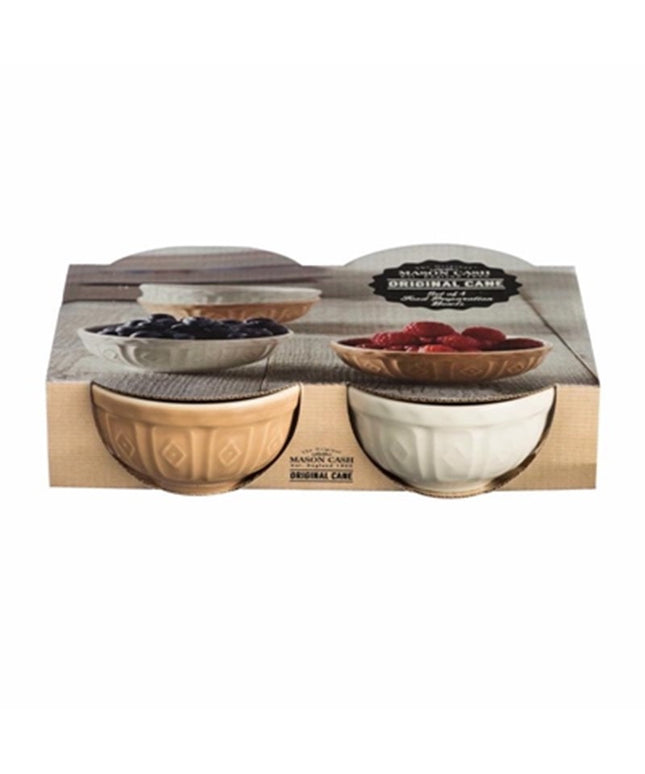 Mason Cash Mixing Bowls Set of 4 Cane Prep Bowls Kitchen Dessert Serving Bowls