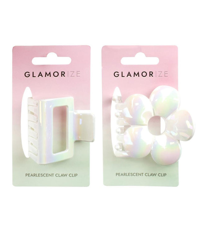 GLAMORIZE CLAW CLIP PEARLESCENT ASSORTED MEDIUM