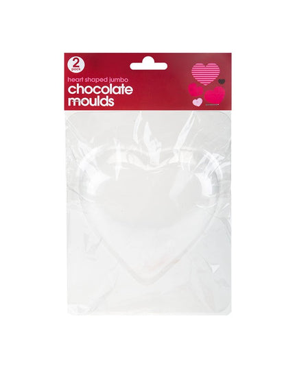 JUMBO HEART SHAPED CHOCOLATE MOULDS 2 PACK