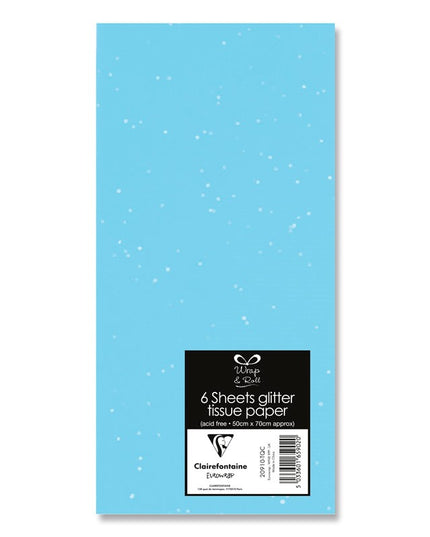 EUROWRAP TISSUE PAPER GLITTER TURQUOISE