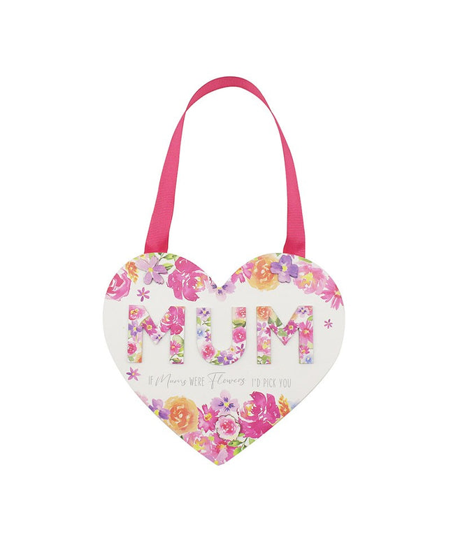 MUM HANGING HEART PLAQUE