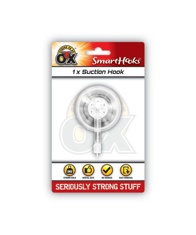 STRONG AS AN OX SUCTION HOOK CLEAR