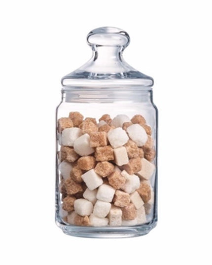 1L Glass Storage Jar Airtight Lid Sweet Candy Biscuit Coffee Sugar Kitchen Container