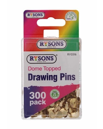 DOME TOPPED DRAWING PINS 300PK