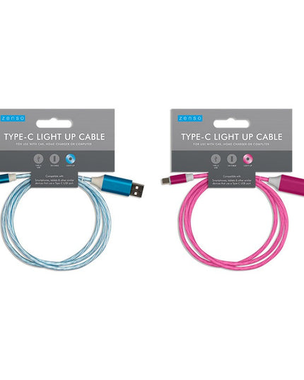 ZENSO TYPE C LIGHT UP CHARGING CABLE