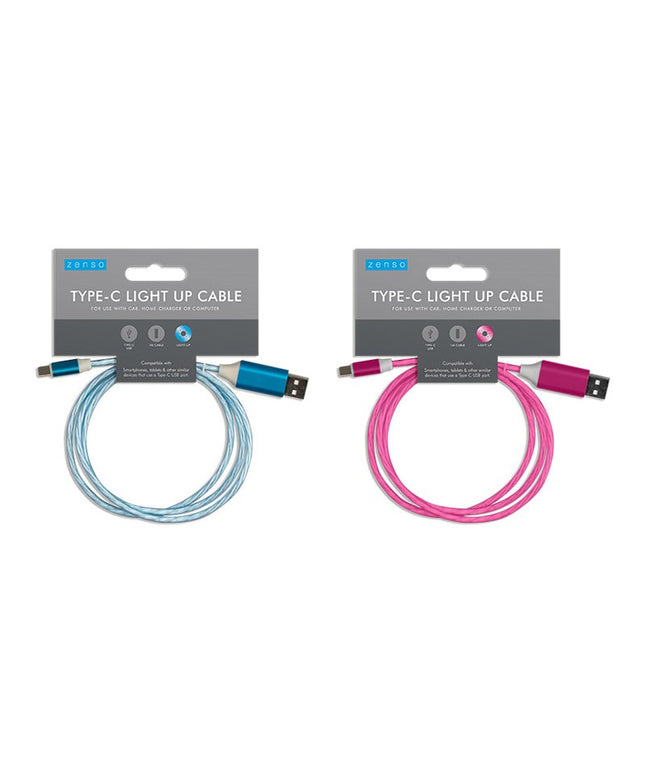ZENSO TYPE C LIGHT UP CHARGING CABLE