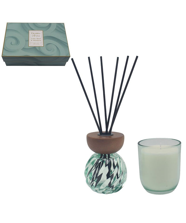 REED DIFFUSER & CANDLE LIME BASIL & MANDARIN