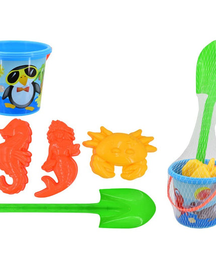 Kids Beach Bucket & Spade Set with Moulds – Outdoor Sand Toy