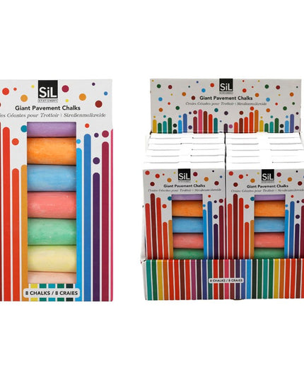 GIANT PAVEMENT CHALKS PACK OF 8