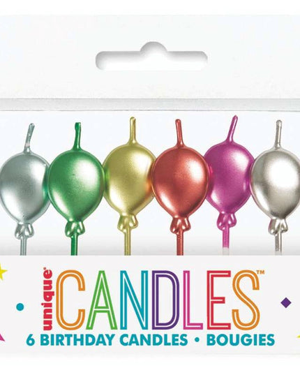 CANDLES METTALIC BALLOON PICKS 6