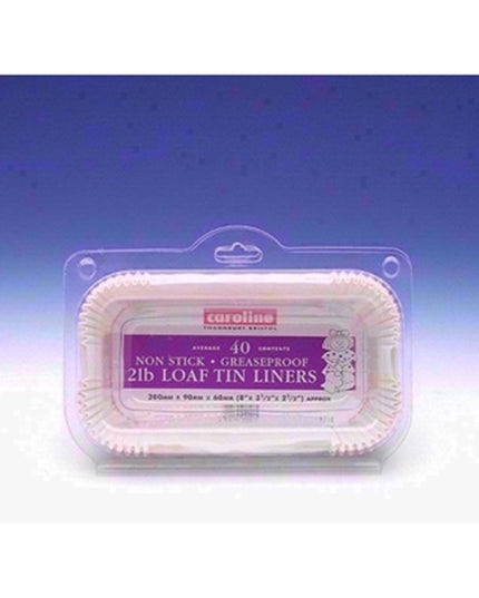 CAROLINE 40 2LB LOAF TIN LINERS 1714