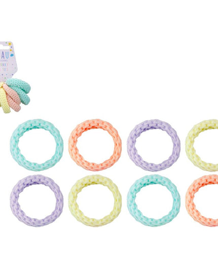 CHUNKY HAIR TIES 8PC