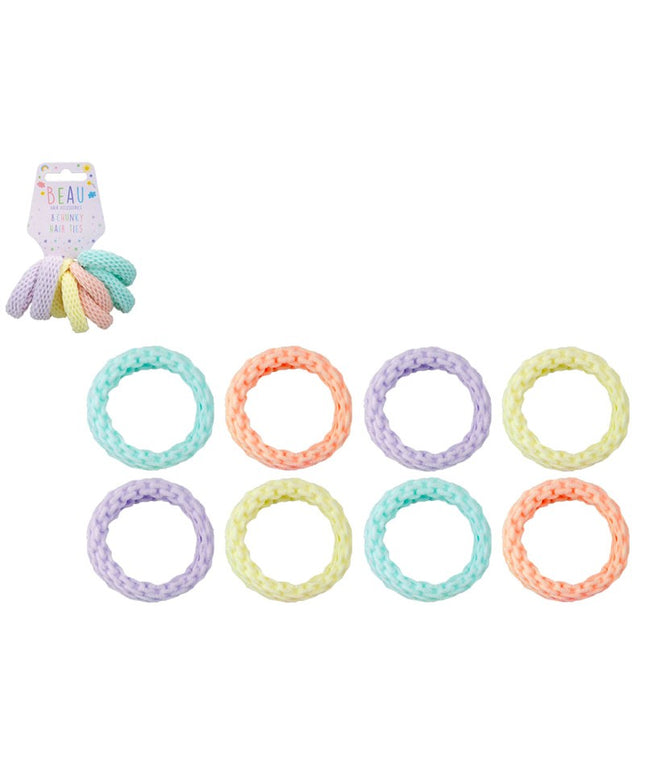 CHUNKY HAIR TIES 8PC