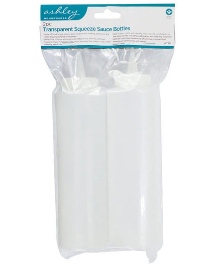 ASHLEY SQUEEZE SAUCE BOTTLE TRANSPARENT 2PCE