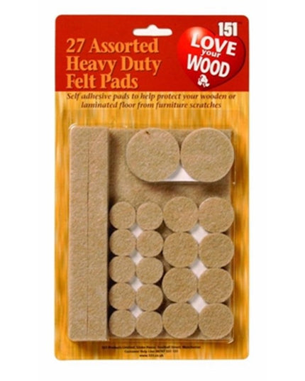 LOVE YOUR WOOD FELT PADS HEAVY DUTY ASSORTED PACK OF