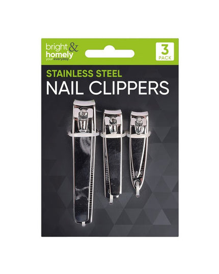 BRIGHT & HOMELY NAIL CLIPPER SET 3PCS