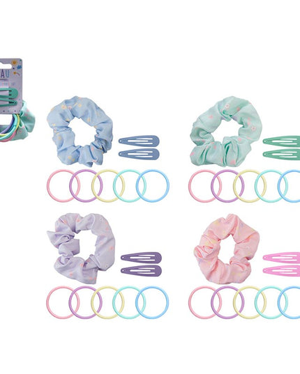 HAIR ACCESSORIES SET ON ASSTD COLS.