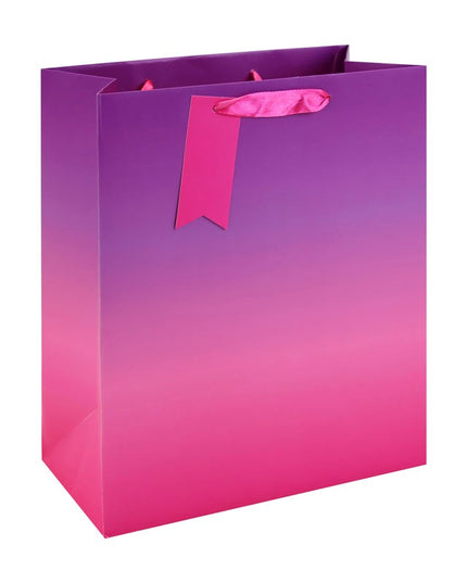 GIFT BAG PINK OMBRE LARGE PACK OF 6