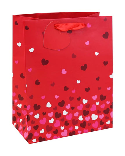 VALENTINES FALLING HEARTS LARGE BAG