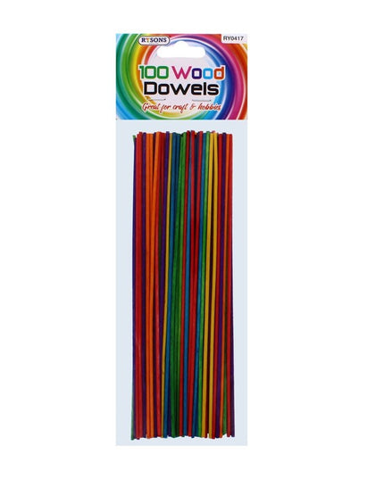 WOODEN DOWELS 100PC