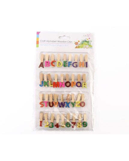 SIL CRAFT ALPHABET WOODEN CLIPS