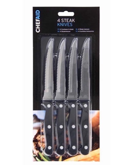 CHEF AID 4PK STEAK KNIVES