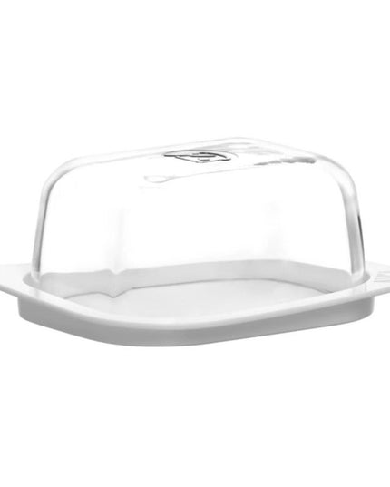 Glass Butter Dish with Lid – 405cc Clear Butter Storage Container – Kitchen Table Essential
