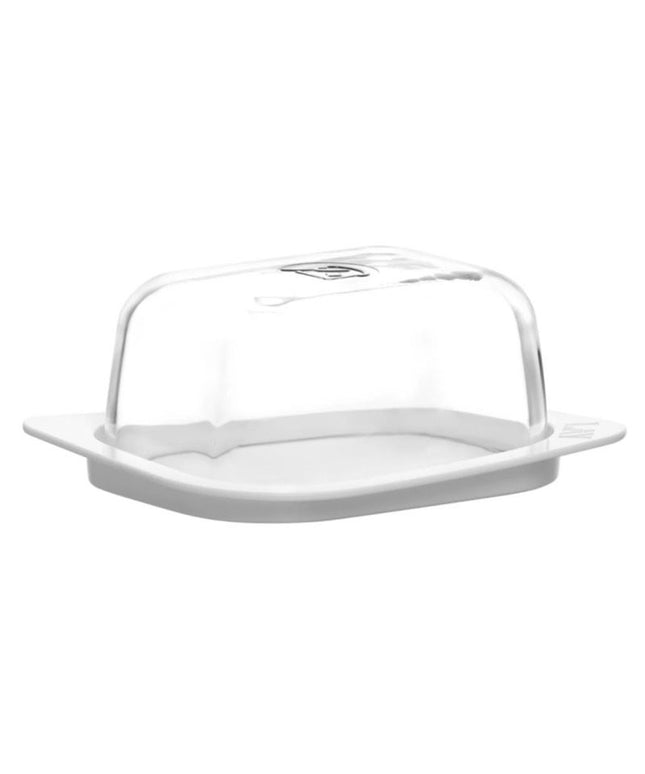 Glass Butter Dish with Lid – 405cc Clear Butter Storage Container – Kitchen Table Essential