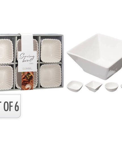SNACK BOWL PORCELAIN SET OF 6