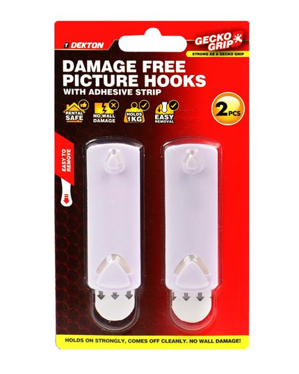 DEKTON GECKOGRIP DAMAGE FREE PICTURE HOOKS 2P