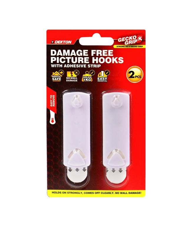 DEKTON GECKOGRIP DAMAGE FREE PICTURE HOOKS 2P