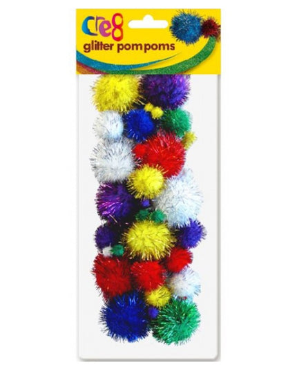 GLITTER POM POMS
