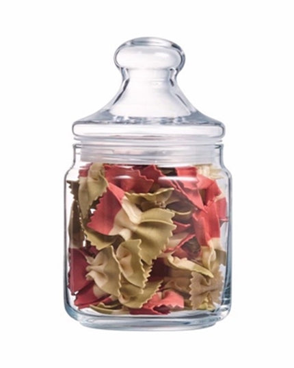 Glass Storage Jar 0.75L Airtight Lid Sweet Biscuit Coffee Sugar Kitchen Storage Pot