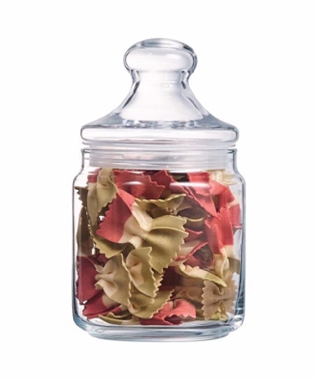 Glass Storage Jar 0.75L Airtight Lid Sweet Biscuit Coffee Sugar Kitchen Storage Pot