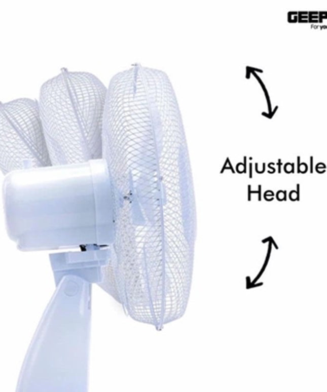 GEEPAS 9" Oscillating Table Fan 22W Electric Portable Desk Cooling Fan, White